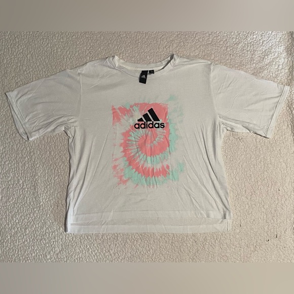 Adidas White Crew Neck Tee - Picture 1 of 3